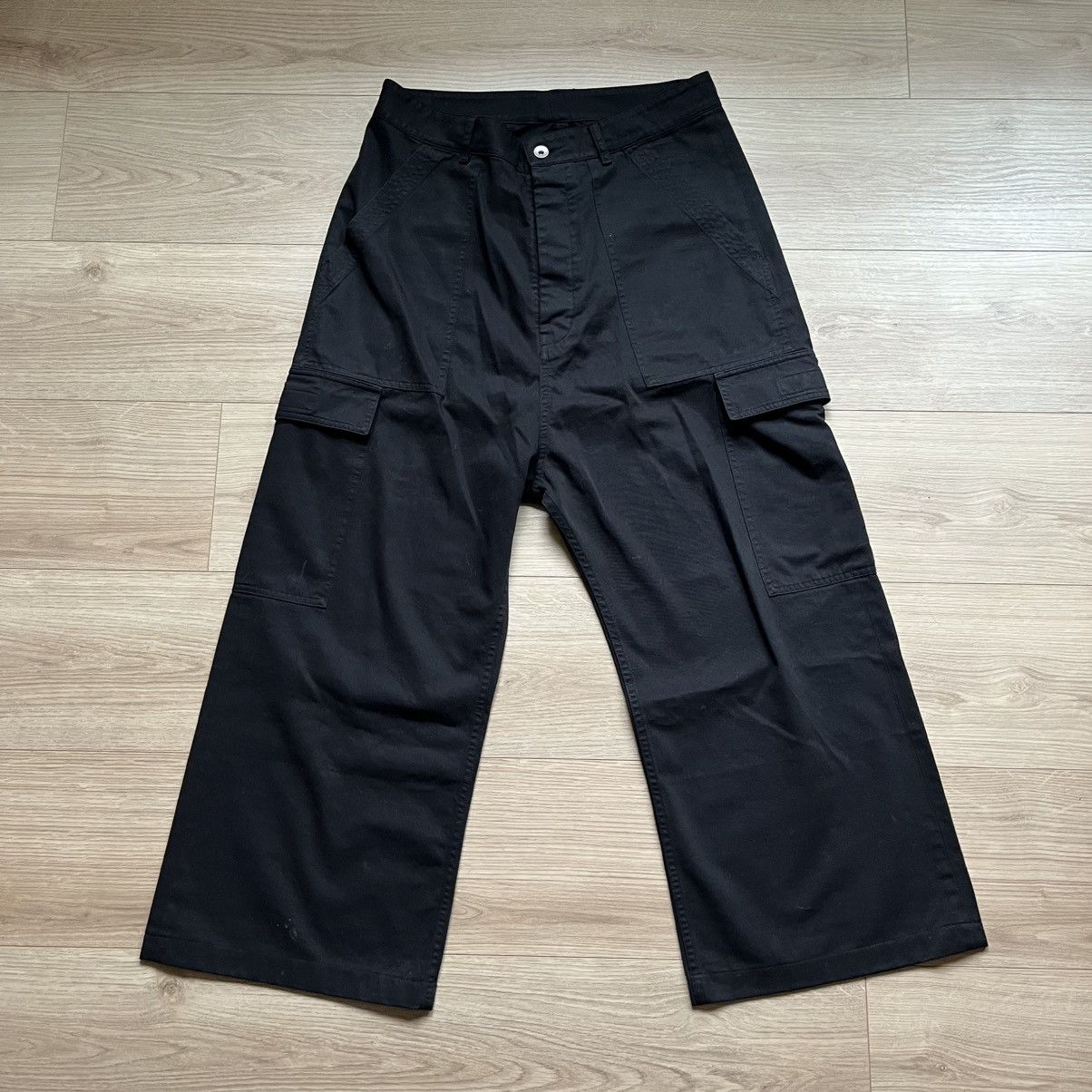 Rick Owens DRKSHDW Black Fatigue Cargo Pants