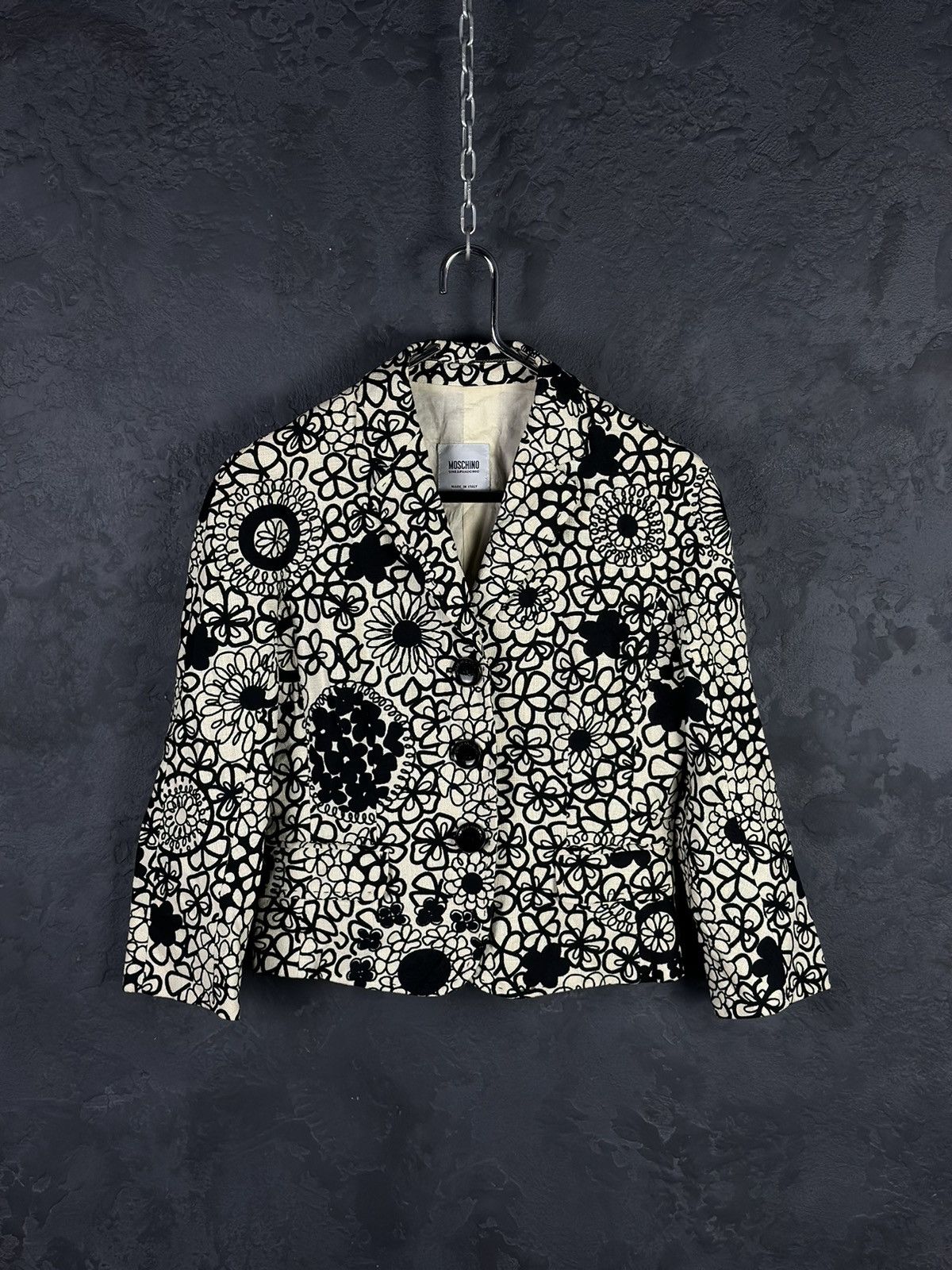 Moschino Cheap Chic Floral Button Blazer Jacket Size 42