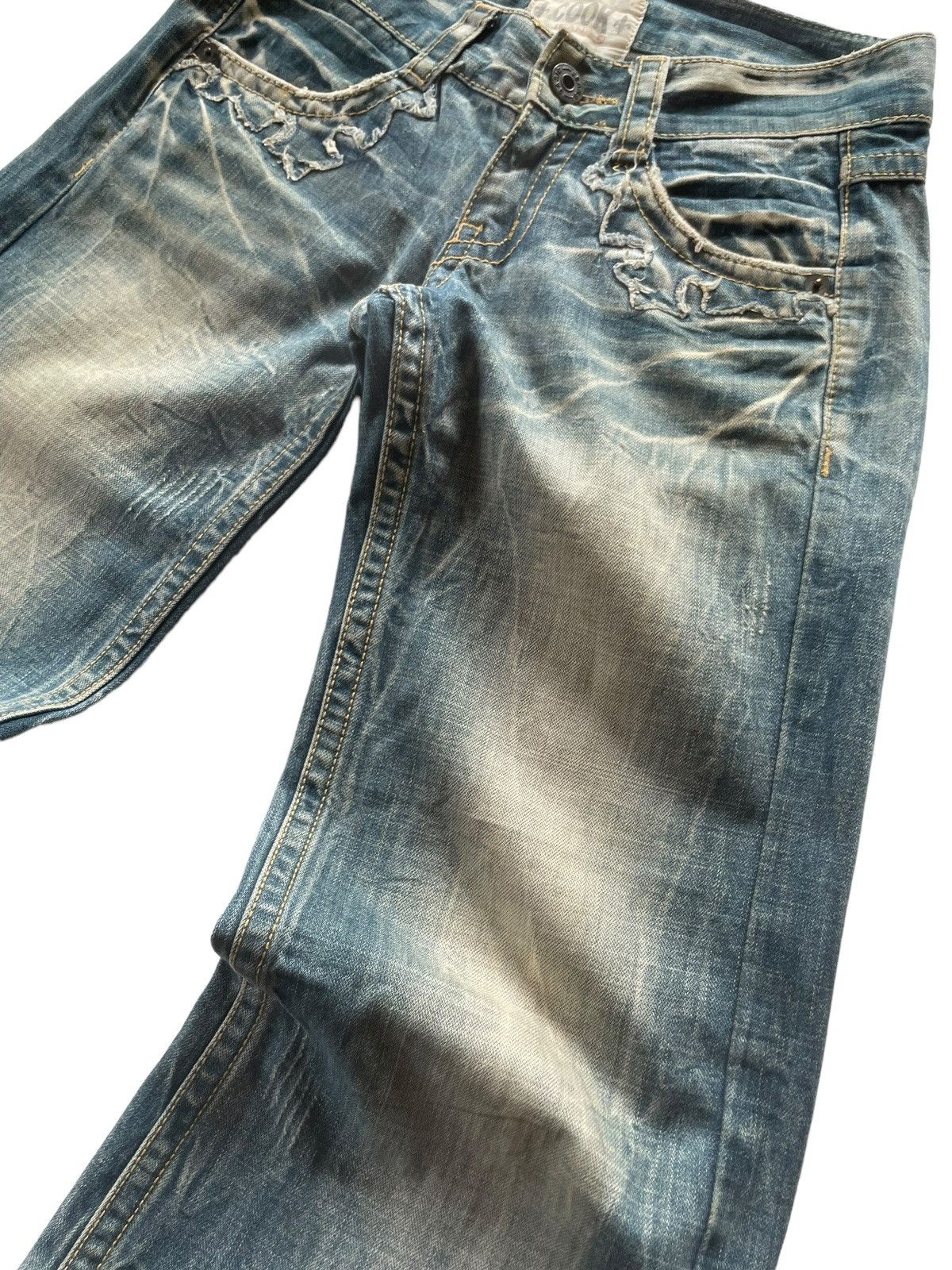 Hysteric Glamour × If Six Was Nine Cooks Japan Mud Wash Flared Wide Leg Jeans Size US 29 - 4 Thumbnail
