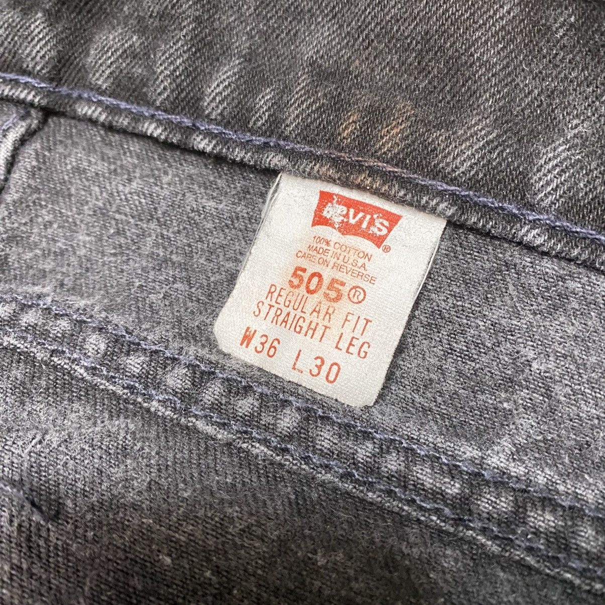 Levi's × Vintage Vintage Levi’s 505 Orange Tab Black Denim Jeans 90s Size US 35 - 5 Thumbnail
