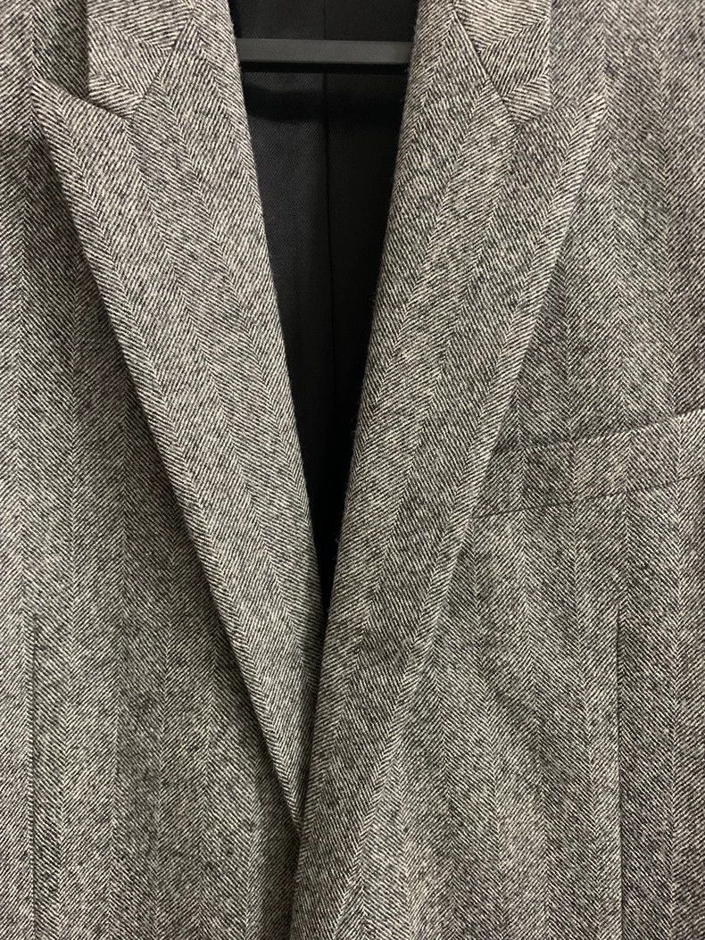 Yves Saint Laurent Saint Laruent 17 FW grey herringbone sword collar coat 2502 Size US M / EU 48-50 / 2 - 5 Thumbnail