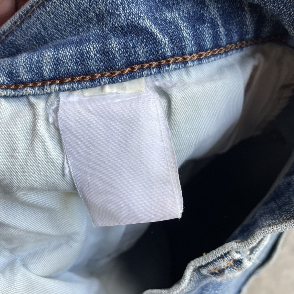 Wrangler 🔥Vintage Wrangler Stoned Washed Ripped Distress Denim Jeans Size US 30 / EU 46 - 14 Thumbnail