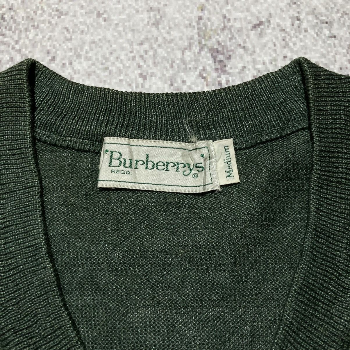 Burberry 1990s Burberrys Small Logo Knit Vest Green Forest Luxury Size US M / EU 48-50 / 2 - 10 Thumbnail