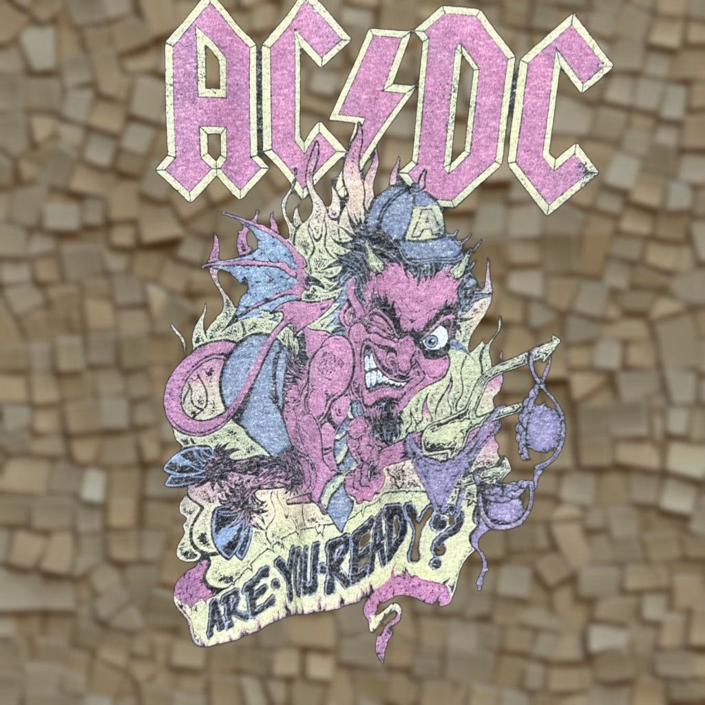 Vintage AC/DC Shirt Men XL Black Graphic Tee 90s Band Rock Devil Vintage Style T-Shirt Size US XL / EU 56 / 4 - 1 Thumbnail