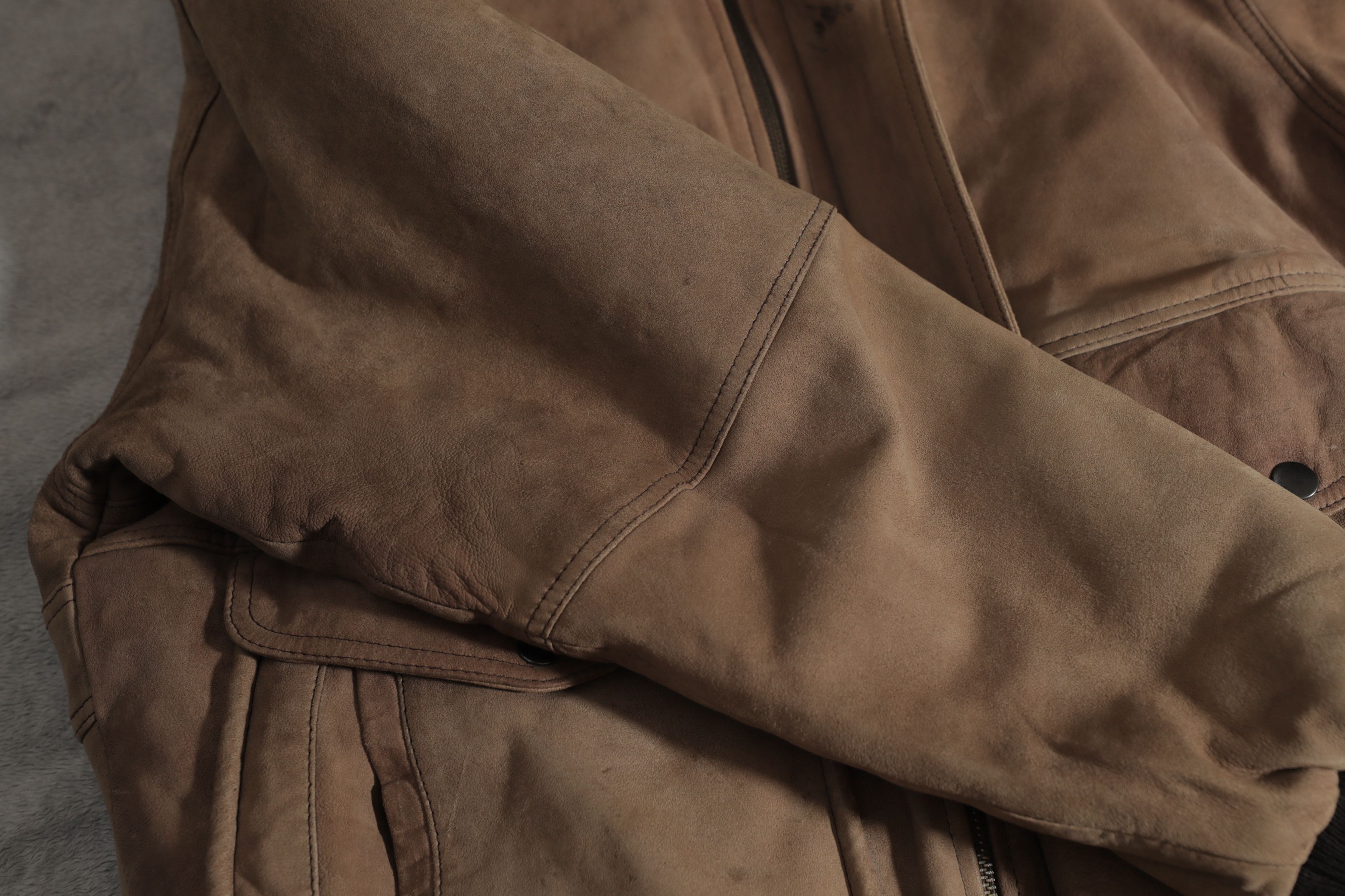 Vintage Giampier Flag Lined Tan Leather Vintage Jacket (XL) Size US XL / EU 56 / 4 - 10 Thumbnail