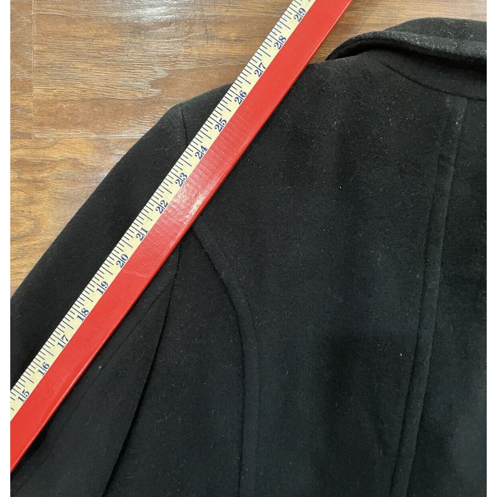 Other Vintage Marvin Richards BLACK Peacoat - Women's Size Large Size L / US 10 / IT 46 - 6 Thumbnail