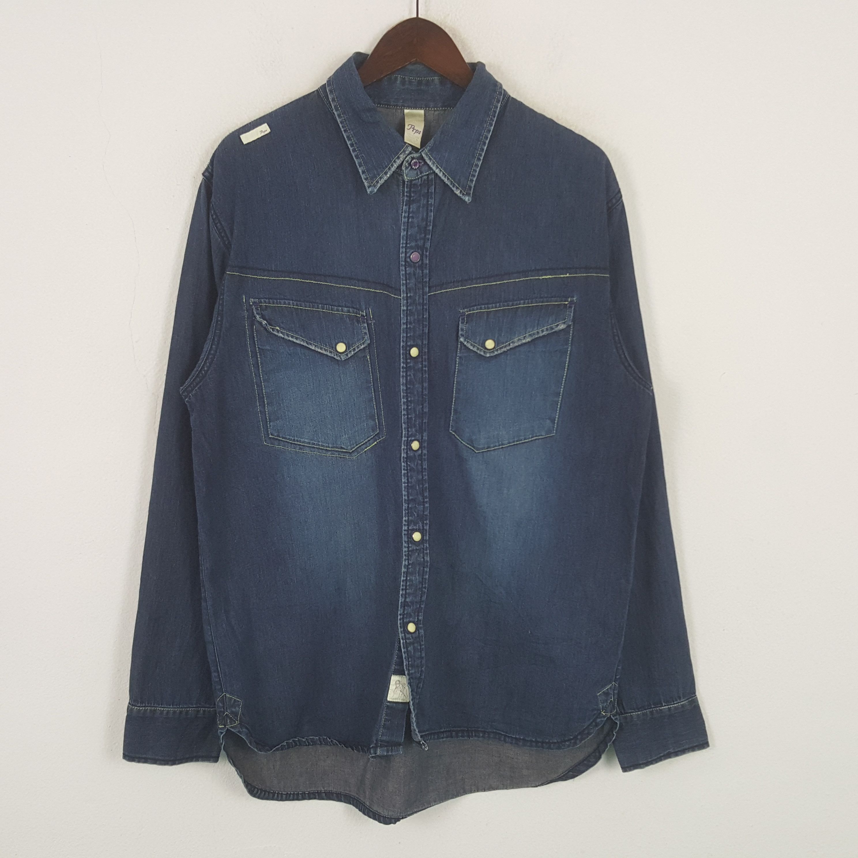 Prps Vintage PRPS Denim Button Up Shirt Size US L / EU 52-54 / 3 - 1 Thumbnail