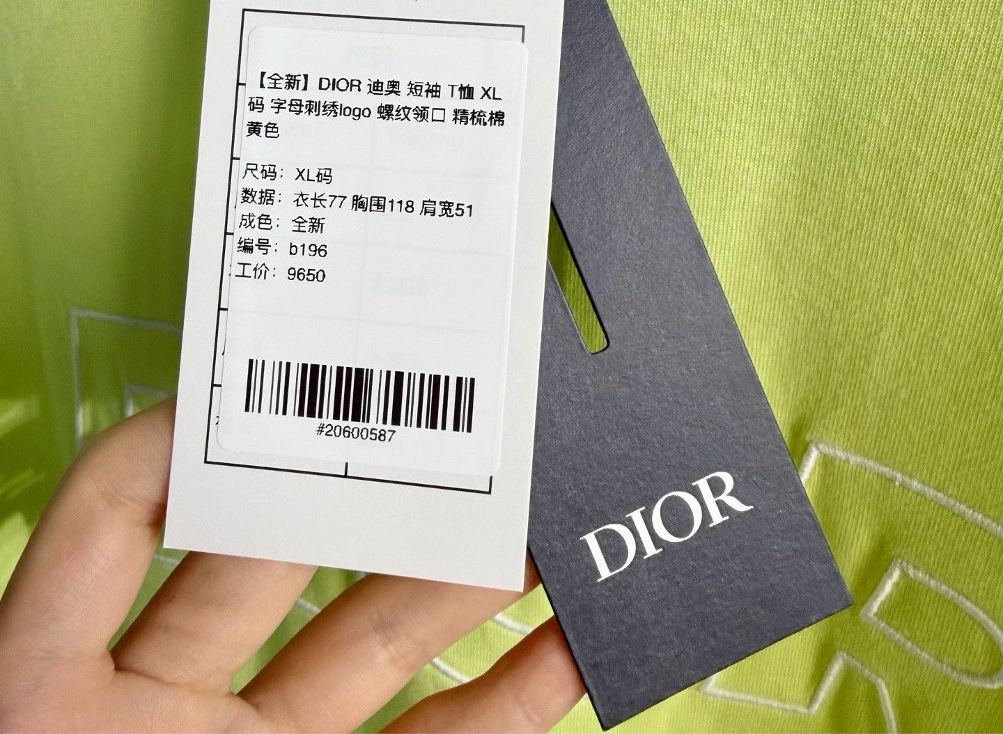 Dior Dior Short Sleeve Logo T-Shirt XL Size US XL / EU 56 / 4 - 5 Thumbnail