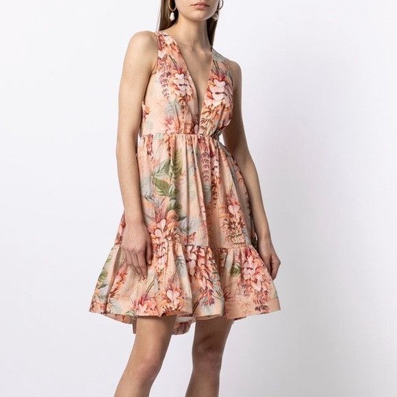 Zimmerman Floral-print mini dress