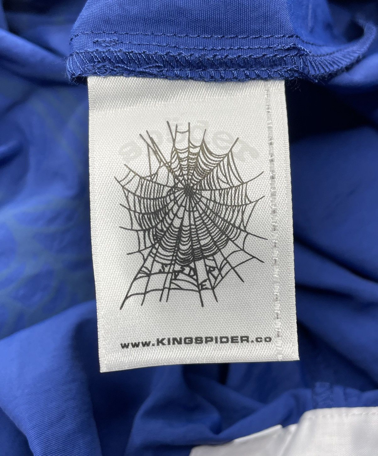 Sp5der Sp5der Worldwide Blue OG Web Double Layer Shorts Size US 32 / EU 48 - 5 Thumbnail