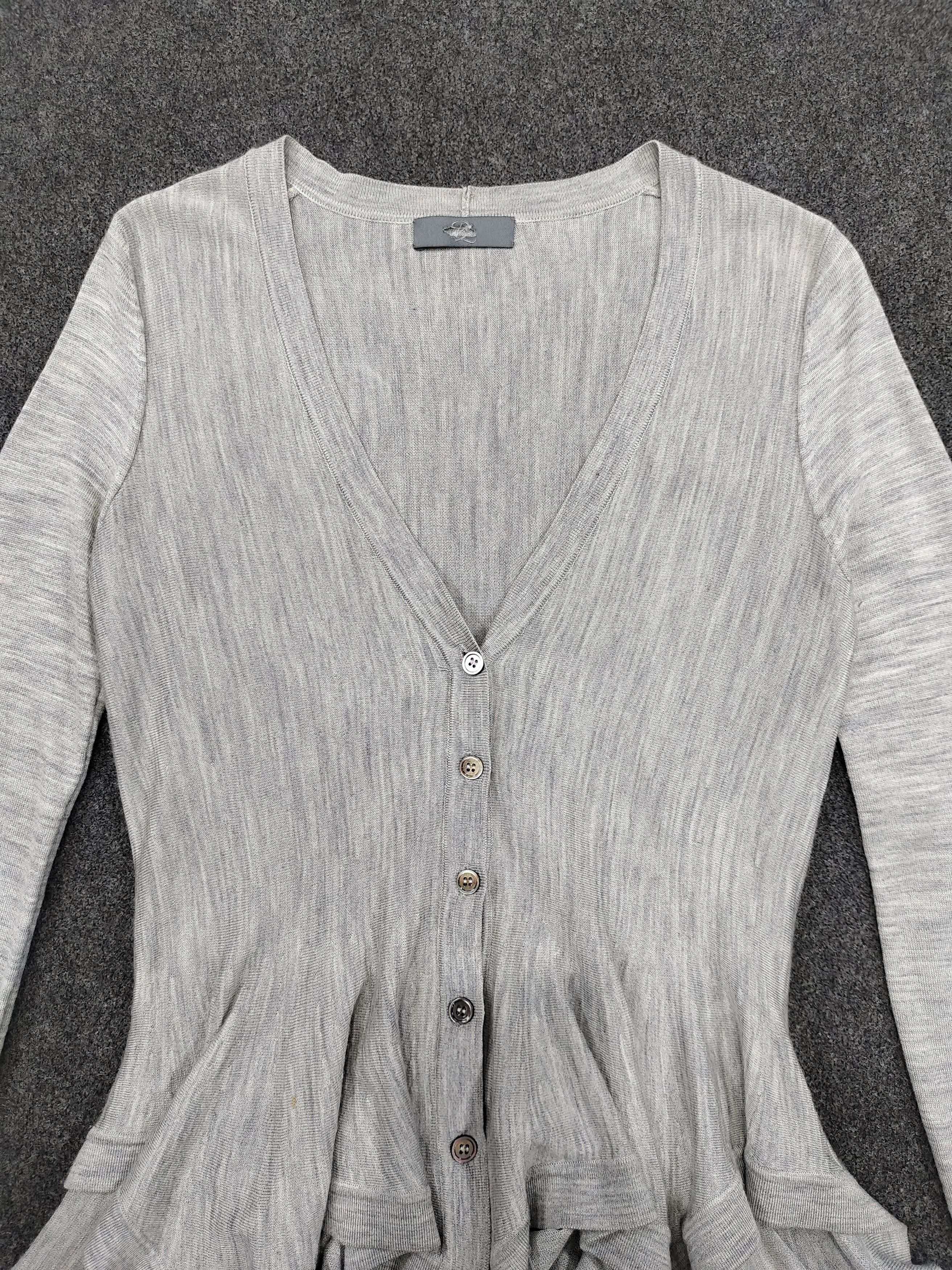 Alexander McQueen Alexander McQueen- Asymmetric Peplum Sculpted Wool Cardigan Size M / US 6-8 / IT 42-44 - 7 Thumbnail