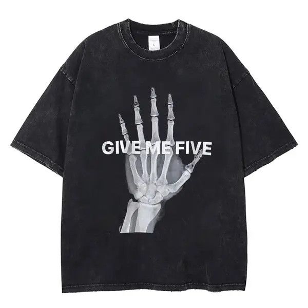VIBE Skeleton Graphic Washed T-Shirt Size US L / EU 52-54 / 3 - 1 Thumbnail