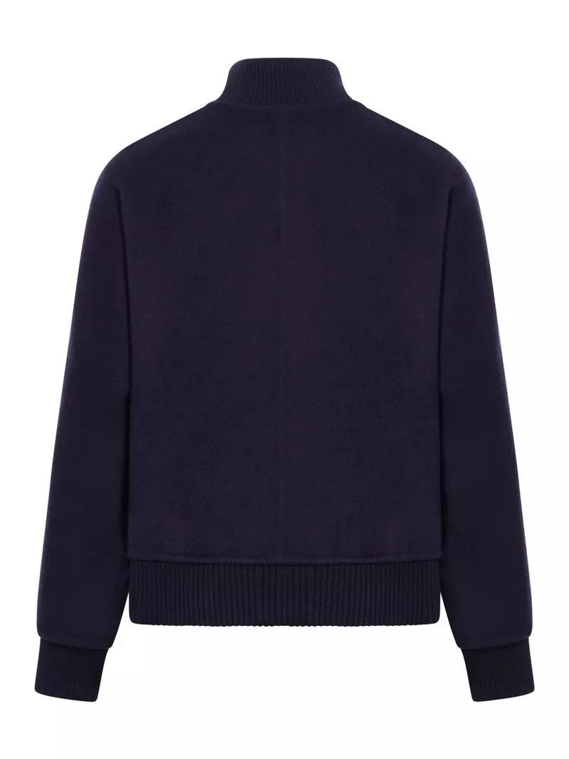 Dior DIOR Blue Wool Bomber Jacket New & Authentic Size XS / US 0-2 / IT 36-38 - 2 Thumbnail