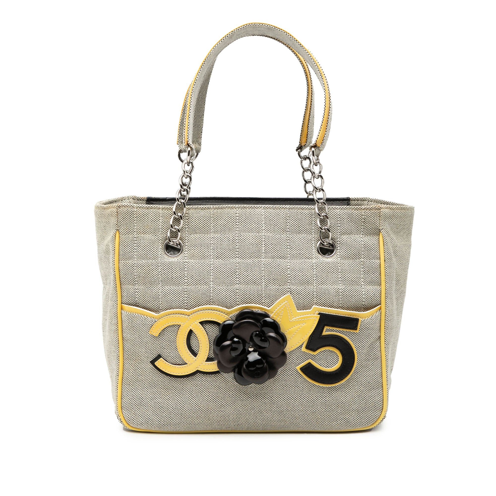 Chanel CC Camellia No. 5 Choco Bar Canvas Tote Size ONE SIZE - 1 Thumbnail