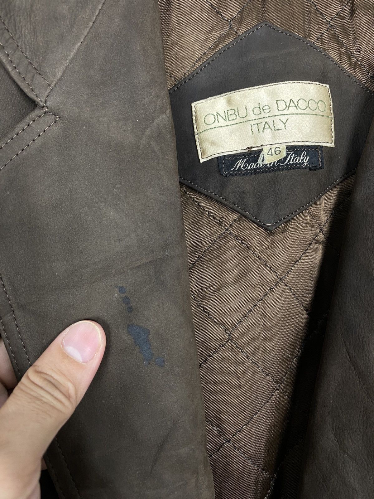 Vintage Rare‼️ Vintage Onbu de Dacco Vera Pelle Viscosa Coat Italy Size US M / EU 48-50 / 2 - 10 Thumbnail