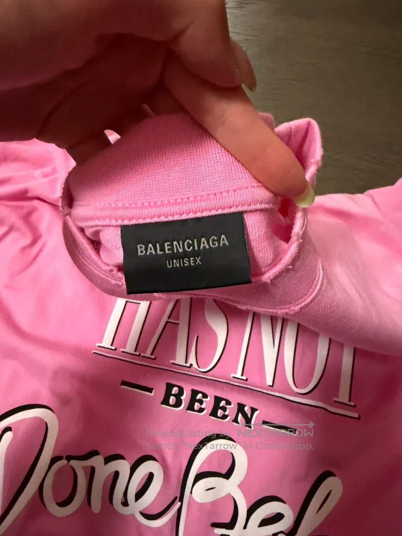 Balenciaga Balenciaga Pink Foamed Letter Short Sleeve T-Shirt, Size 1 Size US S / EU 44-46 / 1 - 4 Thumbnail