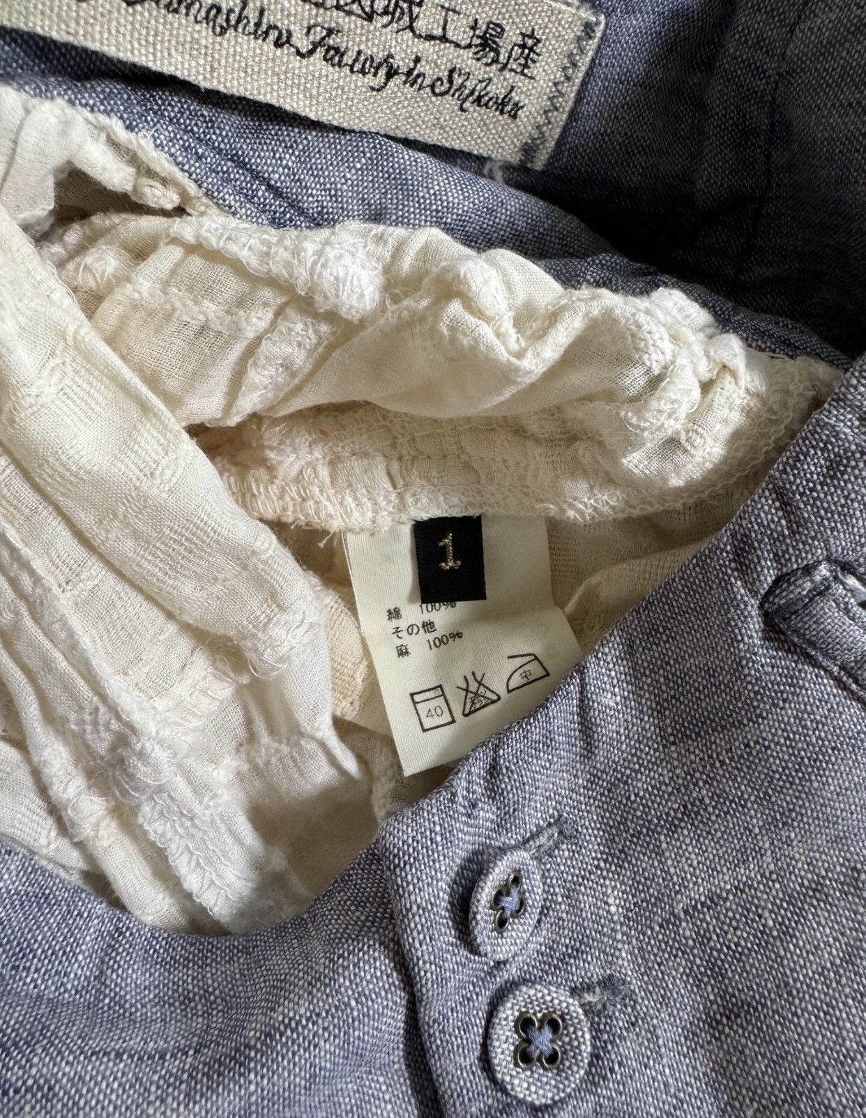 Kapital Kapital Hirata Kazuhiro's new Chinese style and linen shorts Size 25" / US 0 / IT 36 - 5 Thumbnail