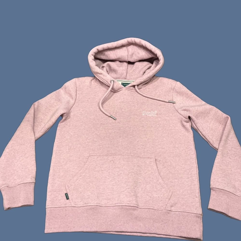Superdry SUPERDRY Pink Womens Oversized Hoodie Jumper 6 Pullover Cropped Logo Hooded Lounge Casual Womens Size M / US 6-8 / IT 42-44 - 1 Thumbnail
