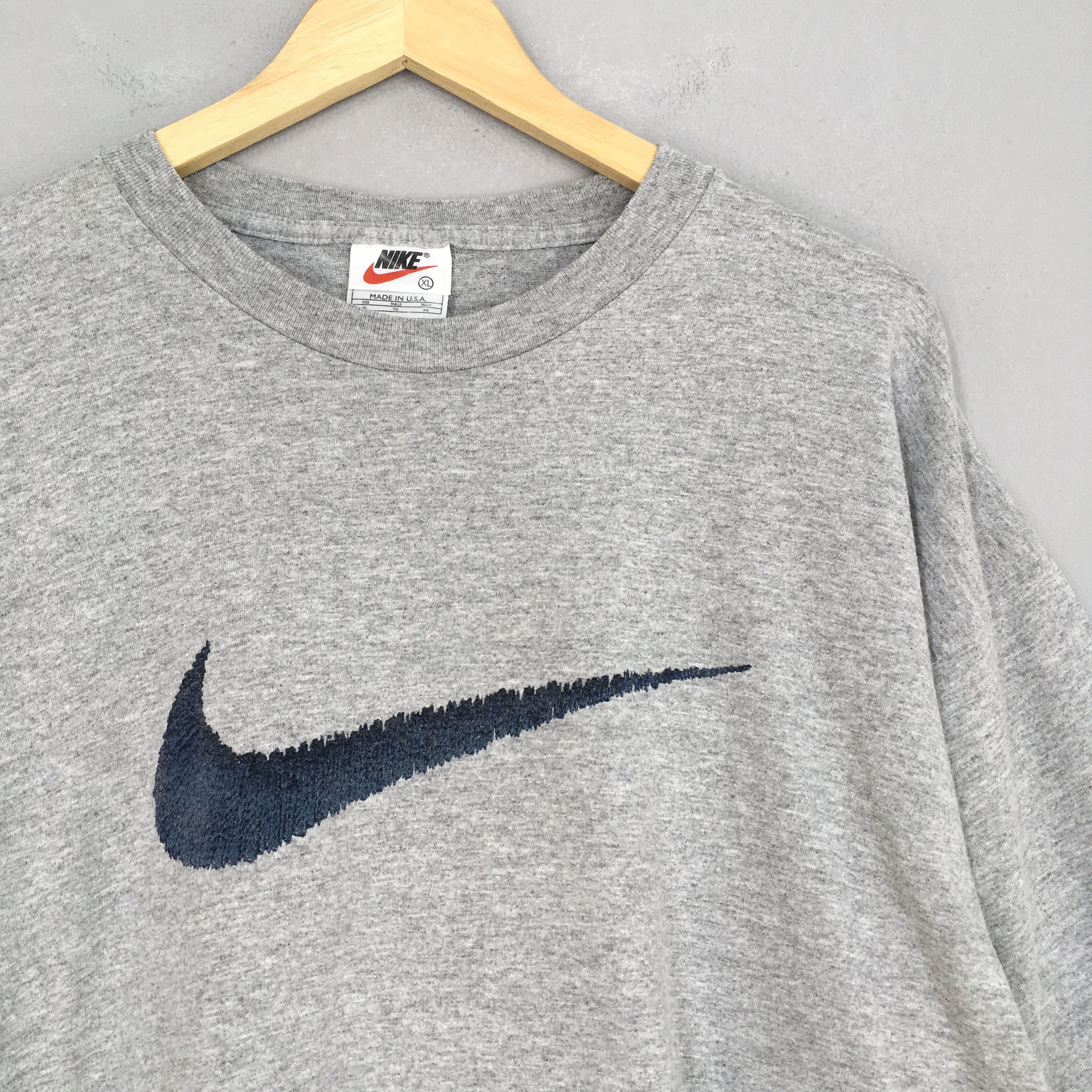 Nike Vintage 90's Nike Swoosh Tshirt XLarge Oversized Size US XL / EU 56 / 4 - 2 Thumbnail