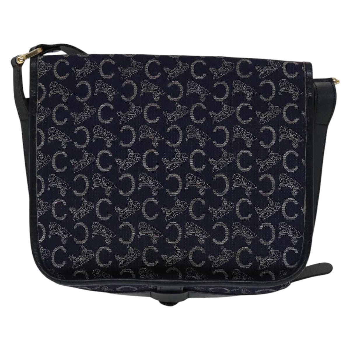 Celine CELINE C Sulky Shoulder Bag Canvas Navy Gold Size ONE SIZE - 2 Thumbnail