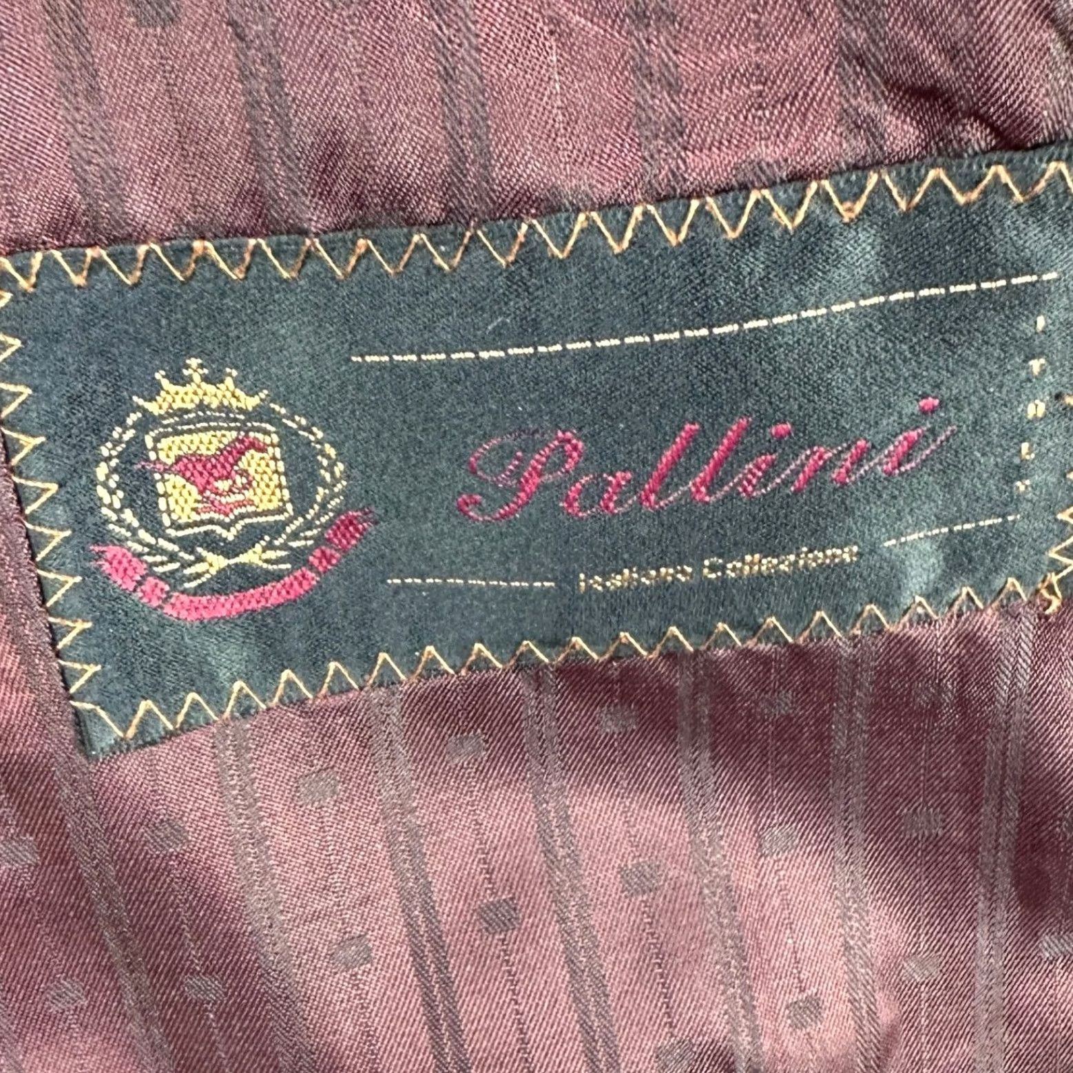 Vintage Pallini Sport Coat Blazer Mens 40L Red Notch Lapel Three-Button Long Sleeve Casual Business Coat Size 40R - 5 Thumbnail