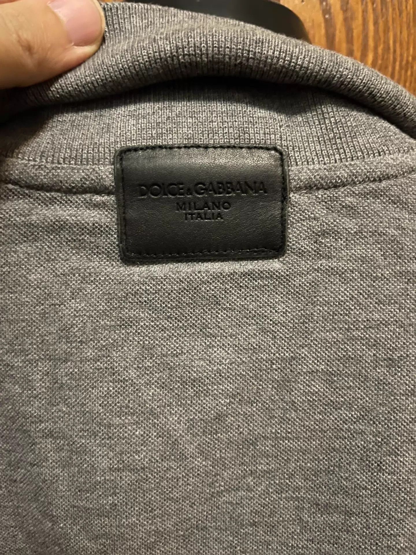 Dolce & Gabbana DG long sleeve slim fit polo shirt smoke gray 56 Size US XL / EU 56 / 4 - 4 Thumbnail