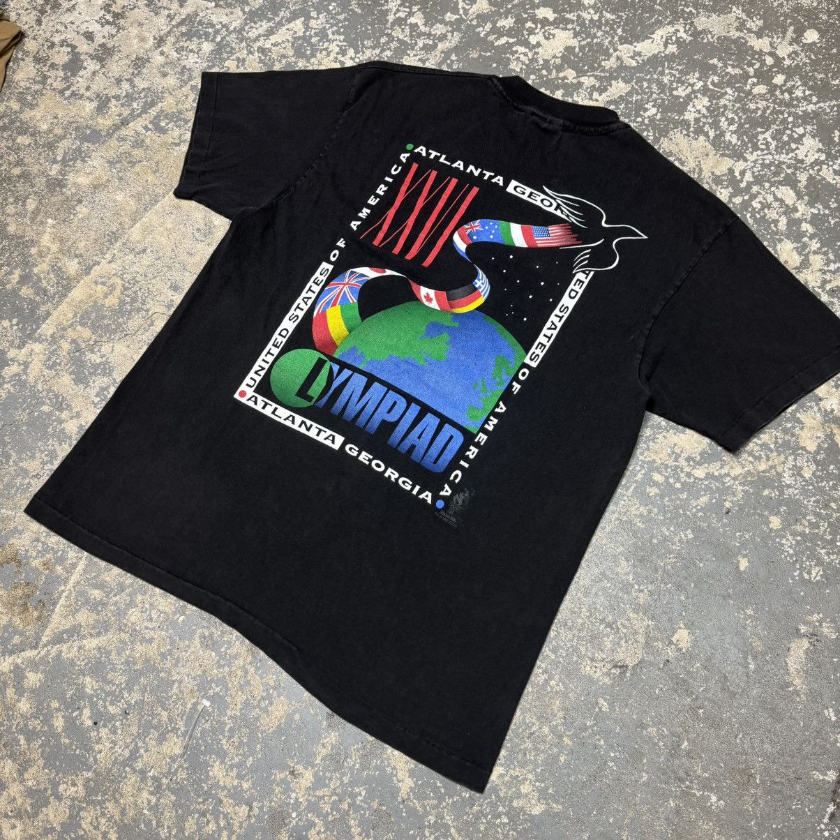 USA Olympics Vintage Atlanta Olympics Black 1996 Tshirt Size US L / EU 52-54 / 3 - 2 Thumbnail