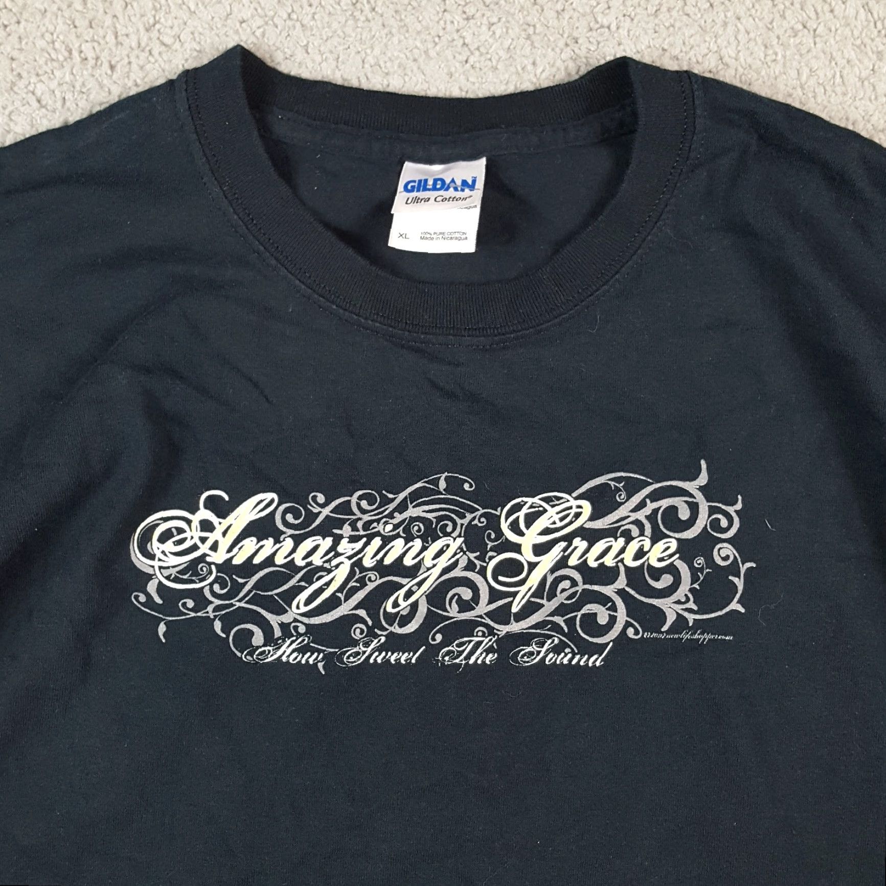 Gildan Vintage Gildan Men's T-Shirt XL Black Christian Gospel Hymn Jesus Short Sleeve 90s Y2K Religiousmusic Size US XL / EU 56 / 4 - 2 Thumbnail