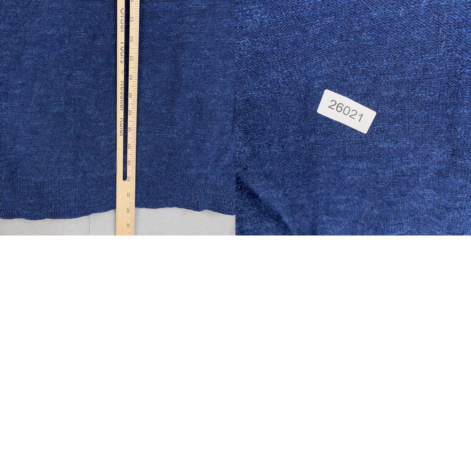 Vintage L.L.Bean Sweater Mens Medium Blue Organic Cotton Full Zip Hooded Cardigan Knit Size US M / EU 48-50 / 2 - 8 Thumbnail