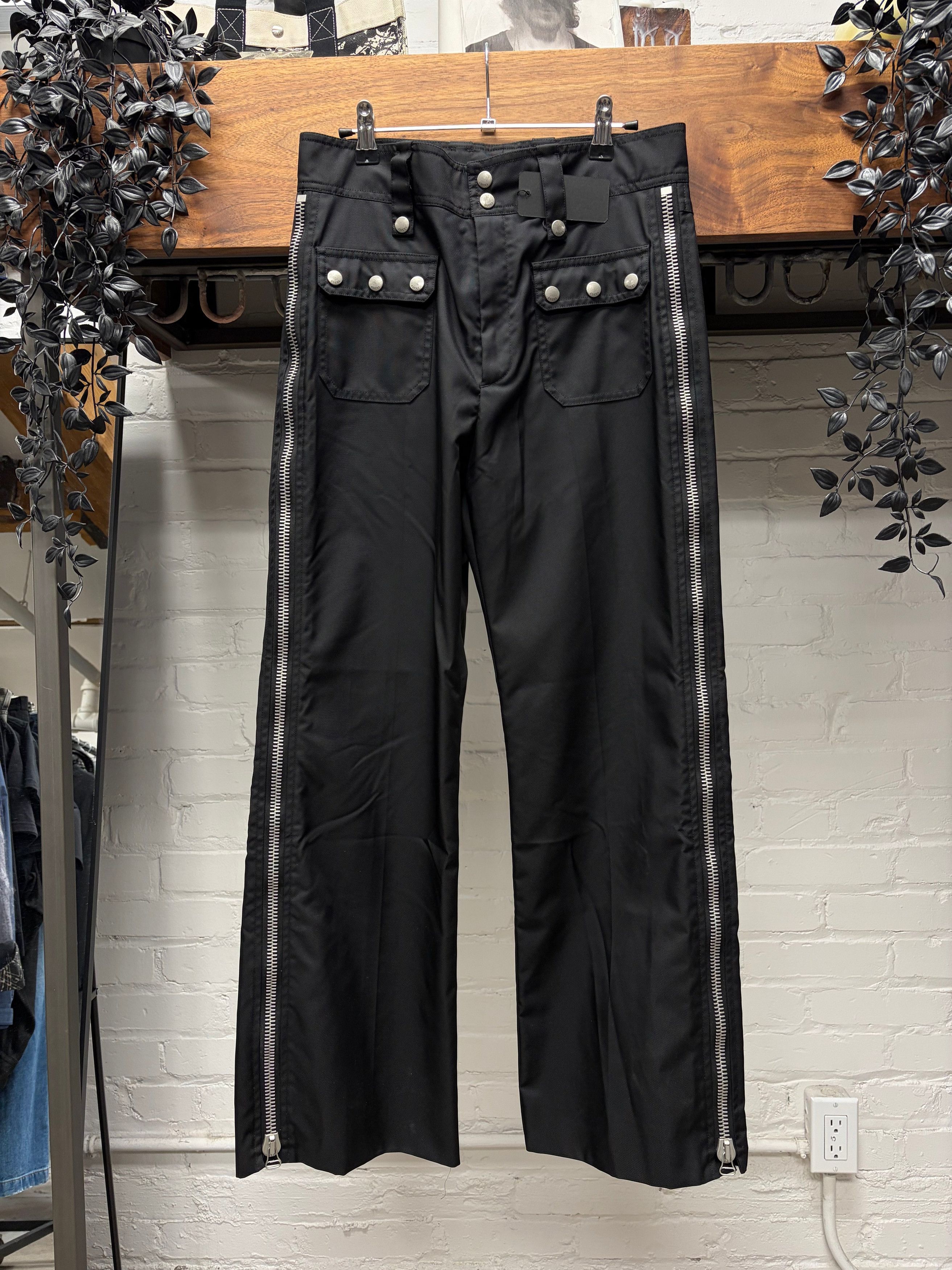 Gucci Gucci Side Seam Zip-Up Wide Leg Black Denim Size US 30 / EU 46 - 1 Thumbnail