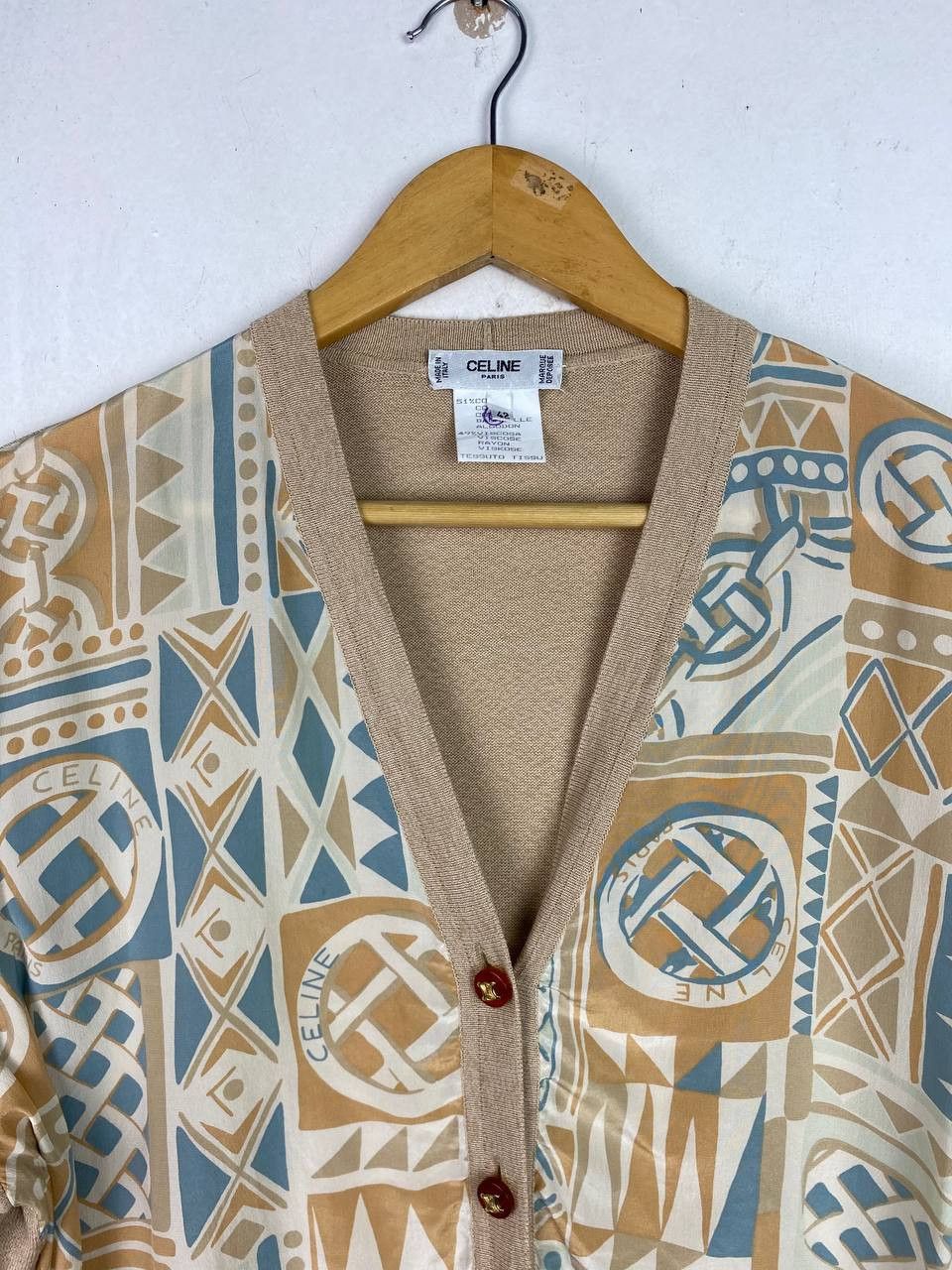 Celine vintage celine rayon cardigan nice design Size US L / EU 52-54 / 3 - 2 Thumbnail