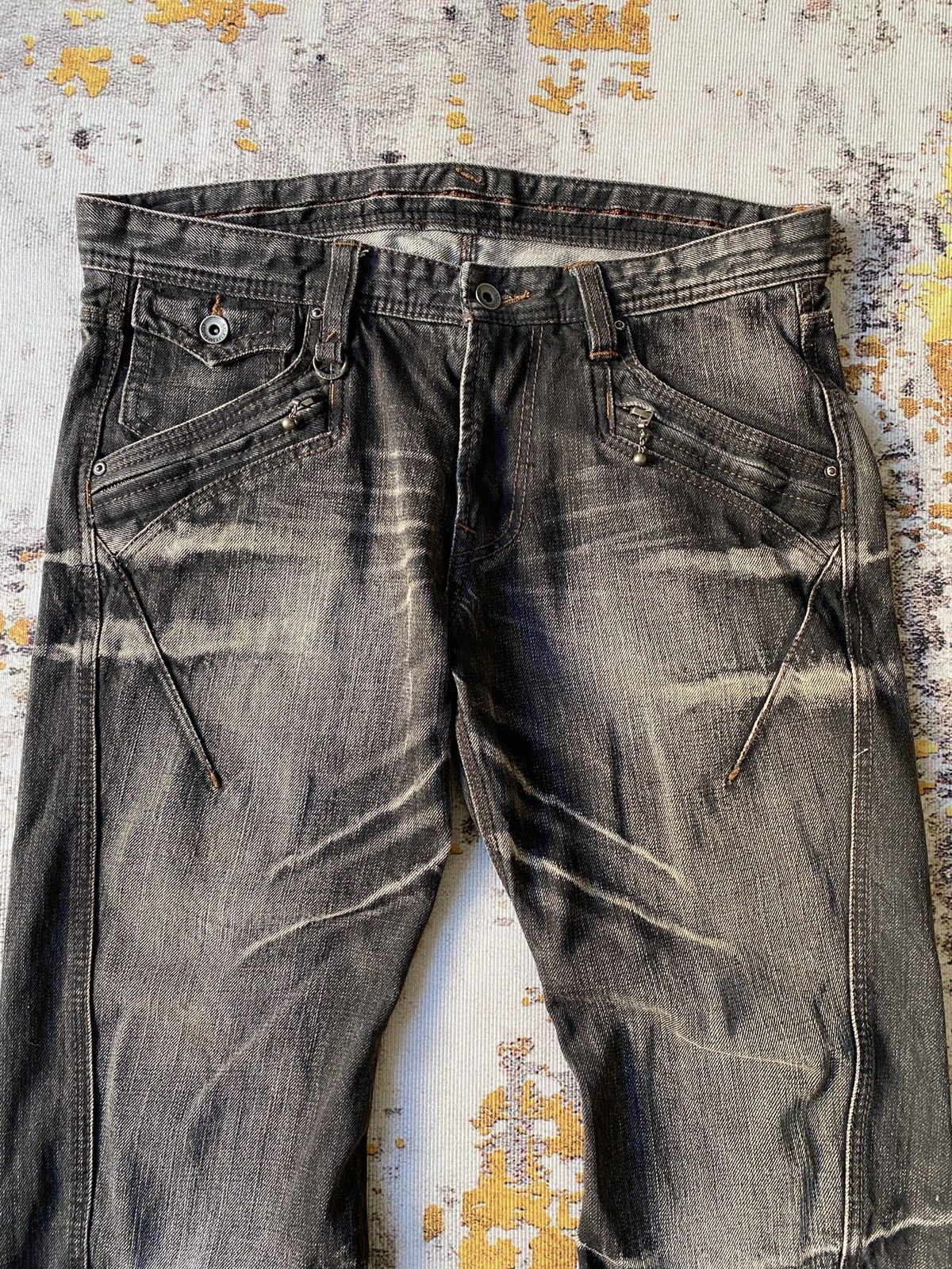 Tornado Mart Nico Club For Men NCFM Claws Mark Design Flare Denim Size US 34 / EU 50 - 6 Thumbnail