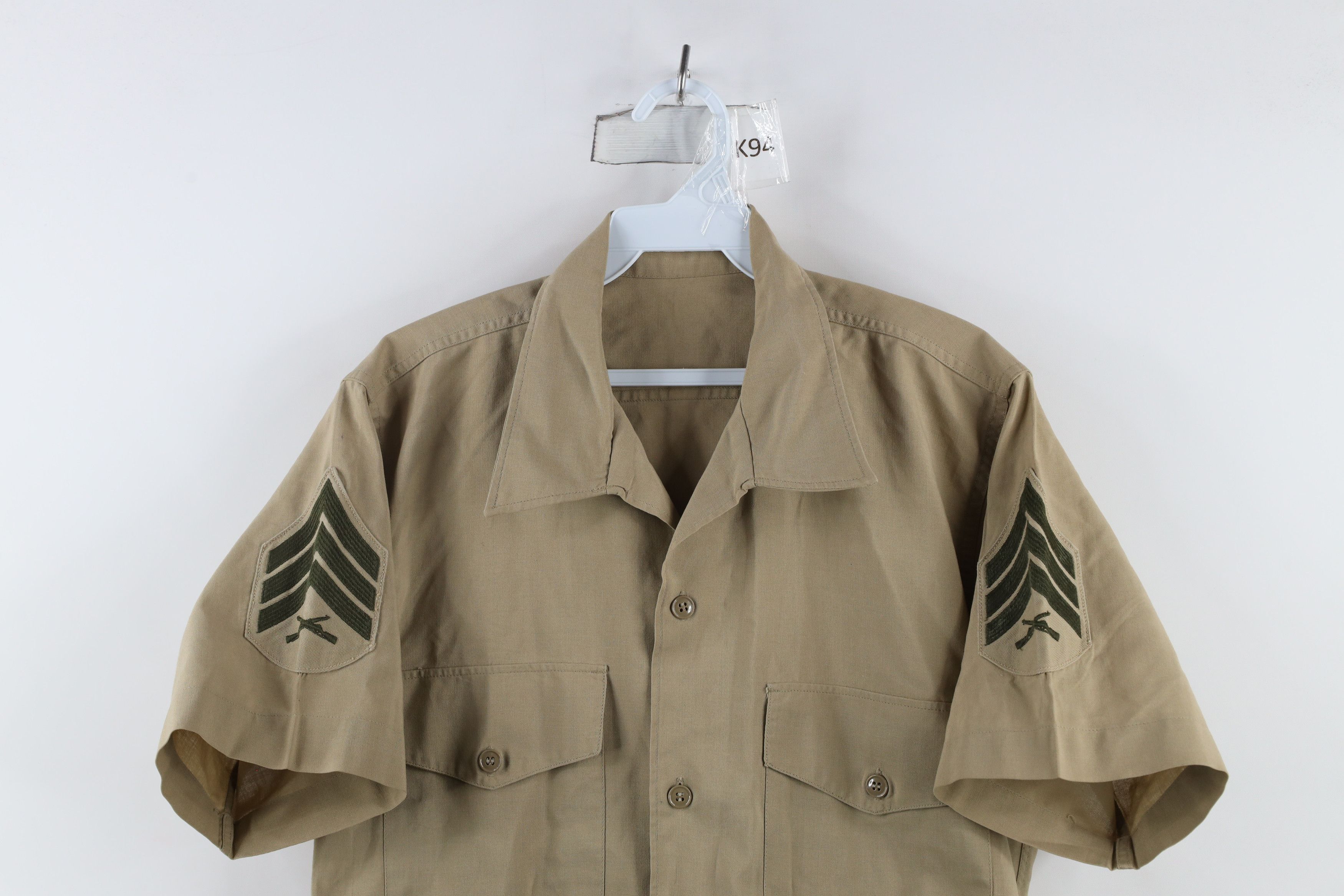 Vintage Vintage 60s 70s Vietnam War Military Field Button Shirt Size US L / EU 52-54 / 3 - 2 Thumbnail