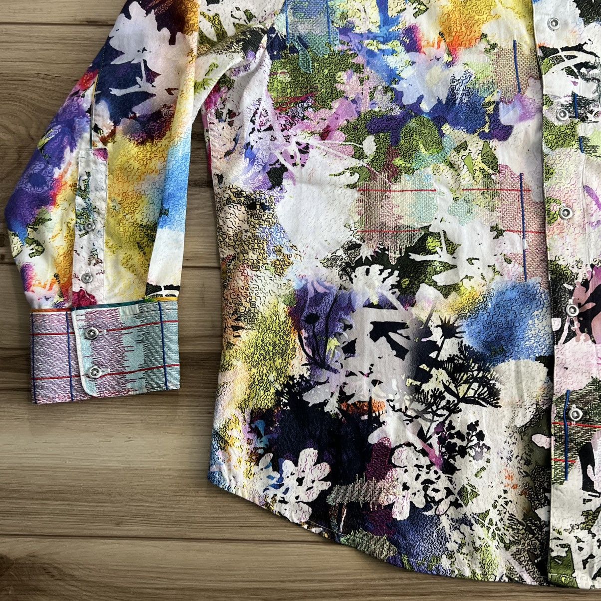 Robert Graham Robert Graham Mack Daddy Watercolor Abstract Cotton Shirt Size US L / EU 52-54 / 3 - 8 Thumbnail