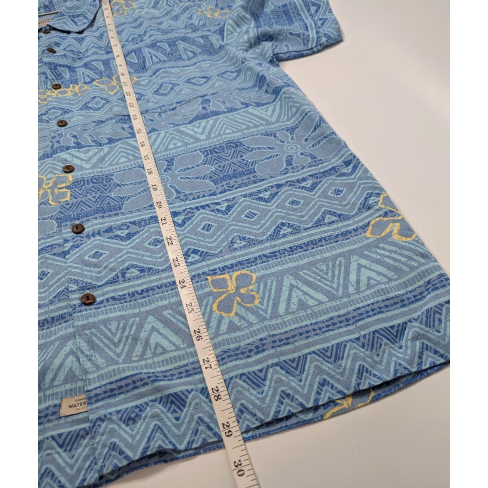 Quiksilver Quiksilver Waterman Shirt Men M Blue Button-Up Geometric Hawaiian Comfort Fit Size US M / EU 48-50 / 2 - 4 Thumbnail