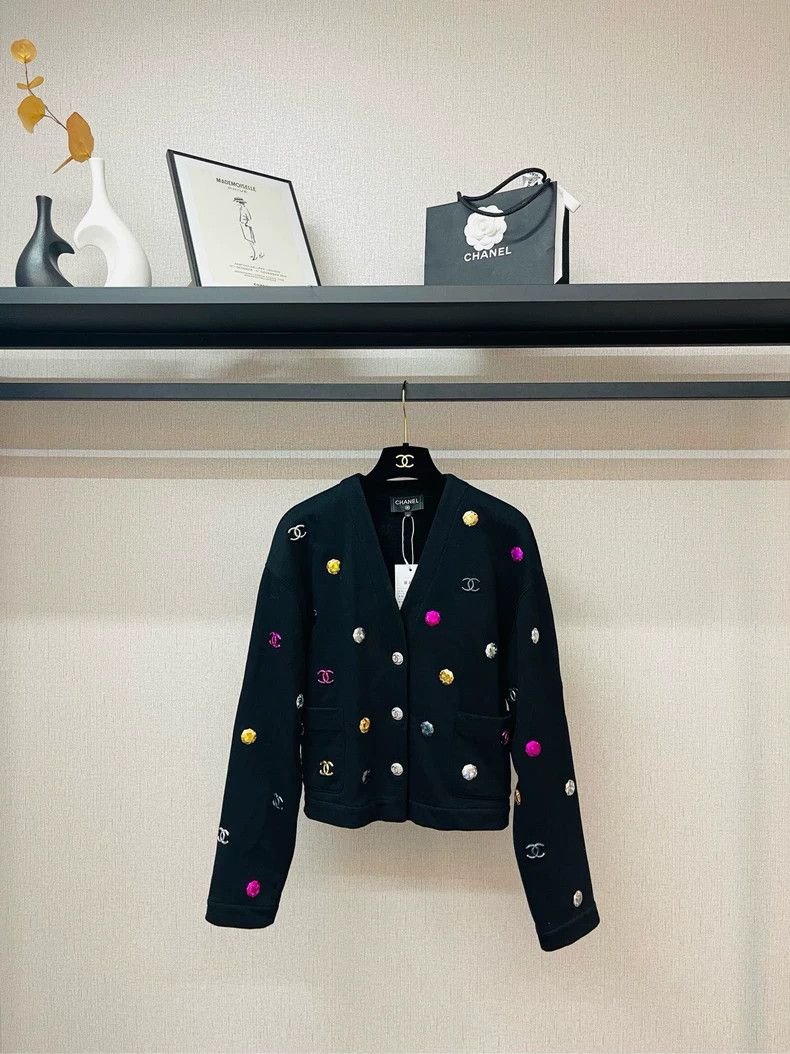 Chanel Chanel 21K Gem Button Cardigan Jacket- DMC Size US M / EU 48-50 / 2 - 1 Thumbnail