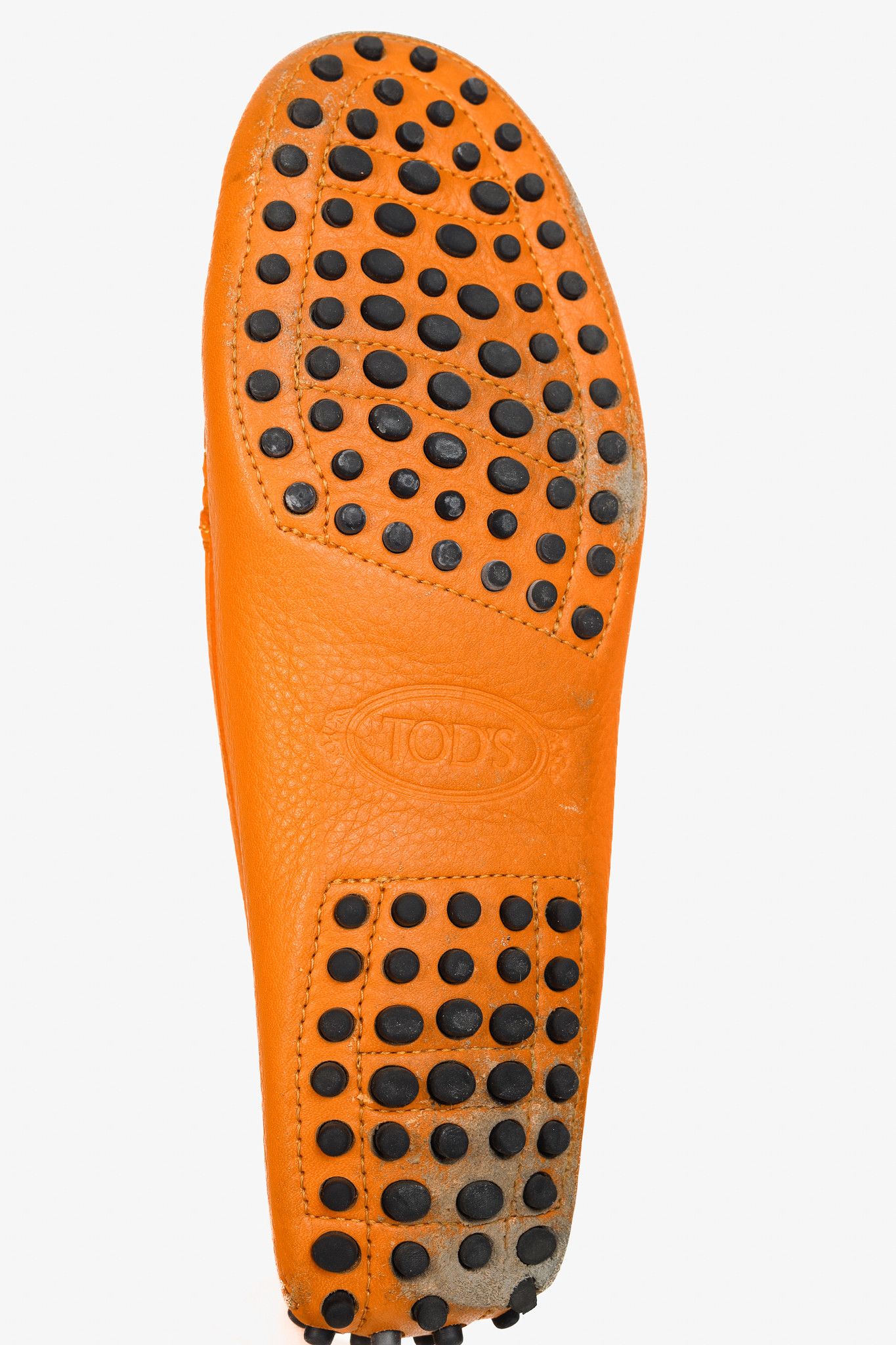 Tod's Tod’s Gommino Orange Pebbled Leather Driving Shoes Size US 6 / IT 36 - 5 Thumbnail