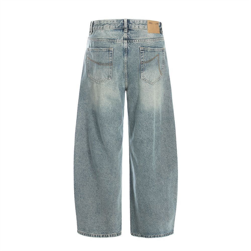 Japanese Brand × Jean Punk washed men's loose casual distressed scimitar jeans Size US 32 / EU 48 - 3 Thumbnail