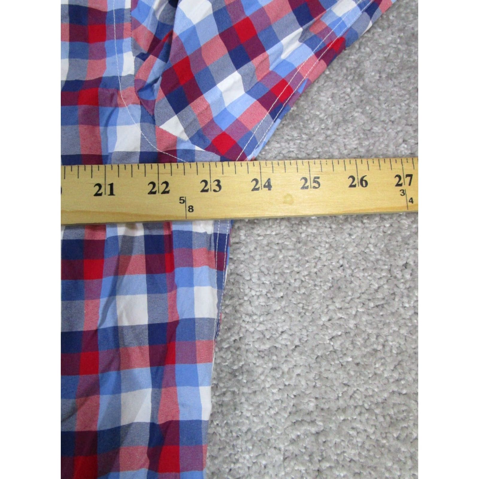 UNTUCKit UNTUCKit Stever Hill Shirt Mens XL Red White Blue Button Up Size US XL / EU 56 / 4 - 7 Thumbnail