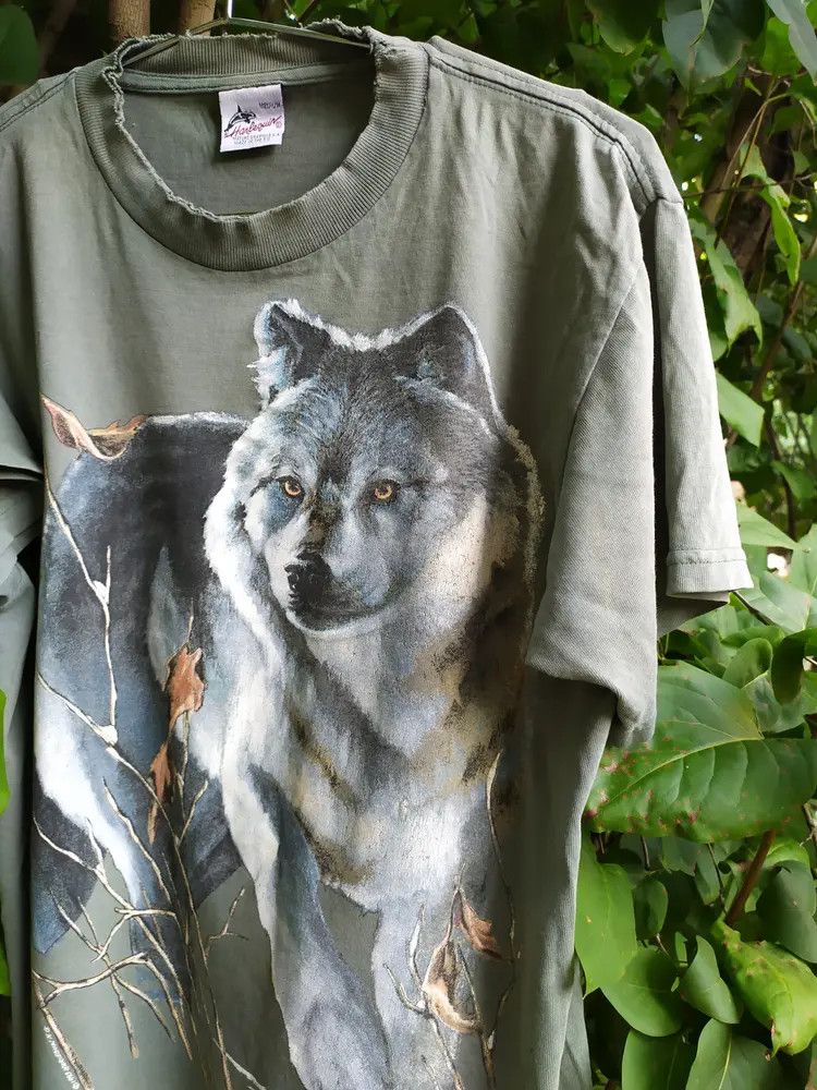 Other Harlequin '93 Wolf art trashed t shirt Size US M / EU 48-50 / 2 - 1 Thumbnail