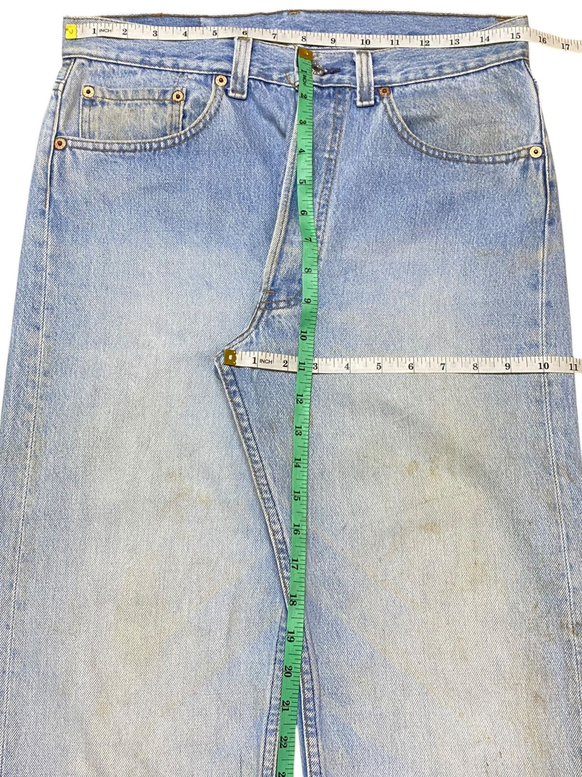 Levi's Vintage Levis 501xx 90’s Faded Wash Grunge Loose Jeans Size US 31 - 17 Thumbnail