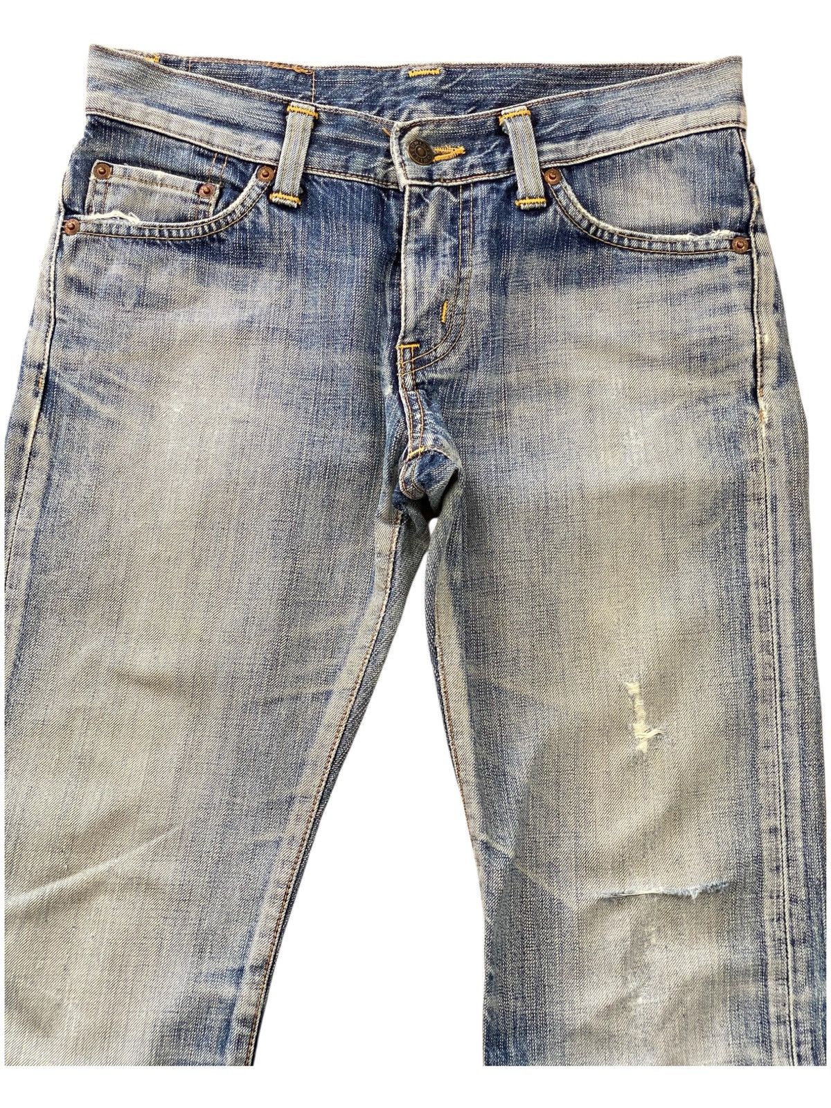 Edwin Edwin Brand Acid Blue Wash Ripped Style Jeans Size US 30 / EU 46 - 2 Thumbnail