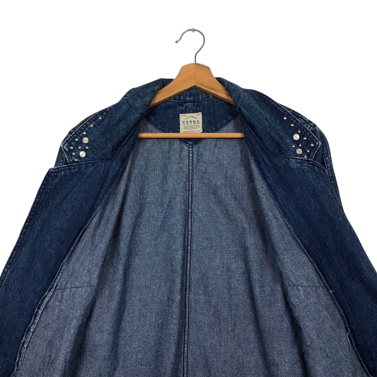 Japanese Brand 📌Vintage Biker Denim Jacket Indigo Cetra Issey Miyake Size US M / EU 48-50 / 2 - 15 Thumbnail