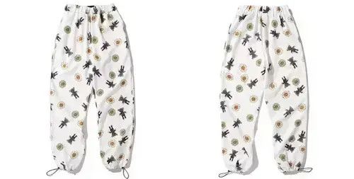 Japanese Brand 21SS Indigo Union Japan White Cartoon Flowers Pants Size US 32 / EU 48 - 4 Thumbnail