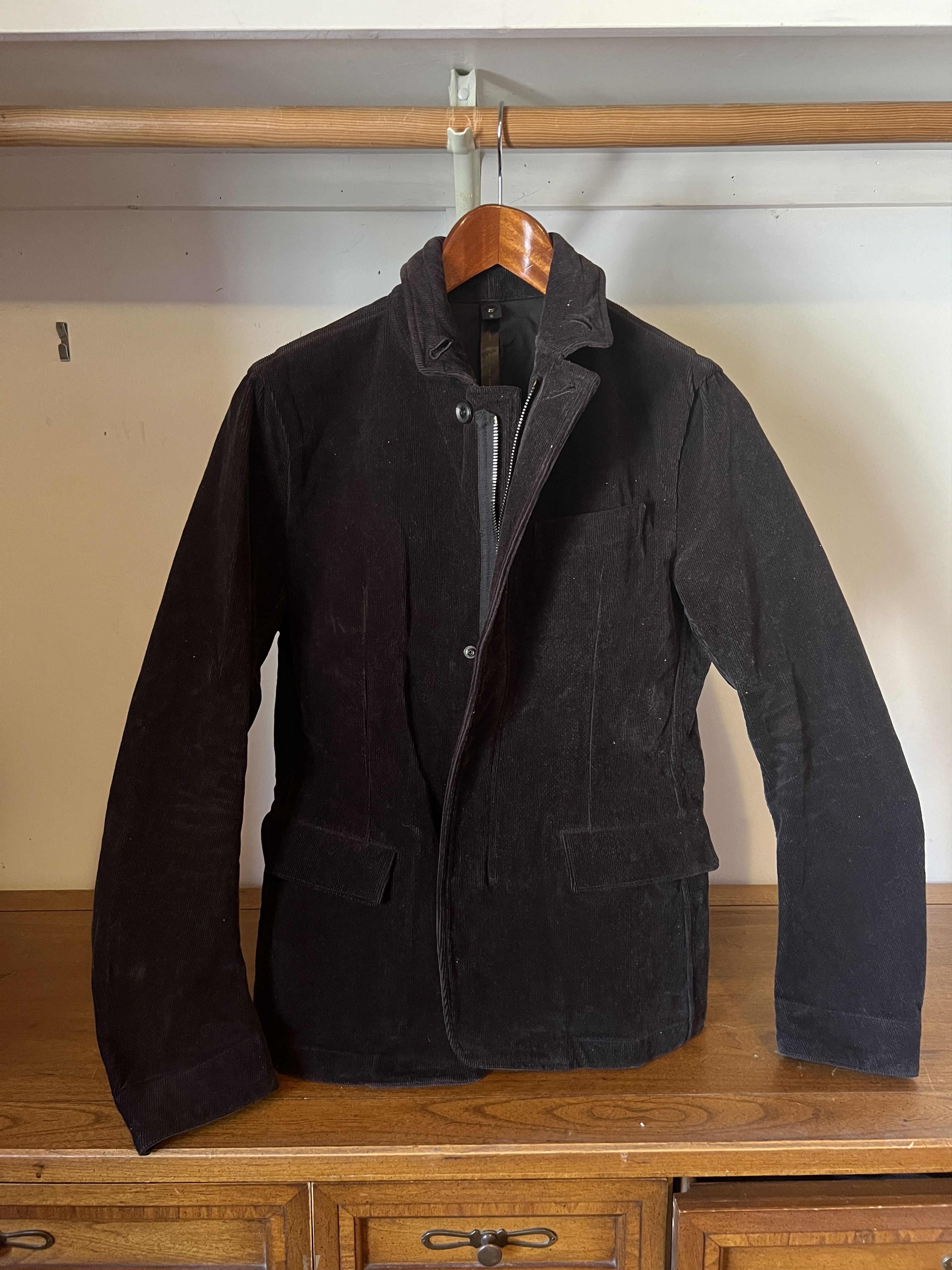 image of Wjk Cd05 Corduroy Jacket in Black, Men's (Size Medium)