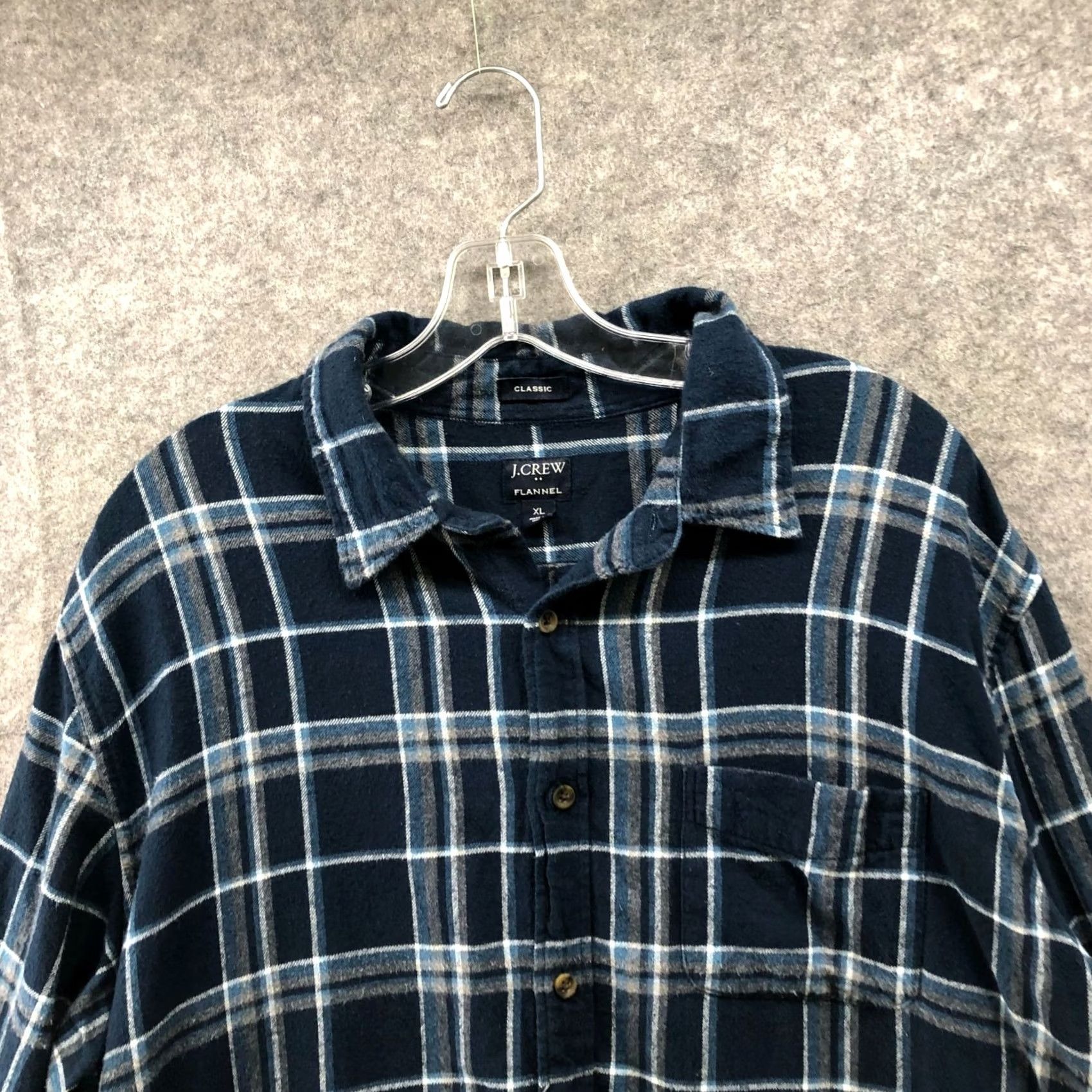 J.Crew J. Crew Classic Plaid Flannel Shirt Mens XL Blue Cotton Shirt Size US XL / EU 56 / 4 - 3 Thumbnail