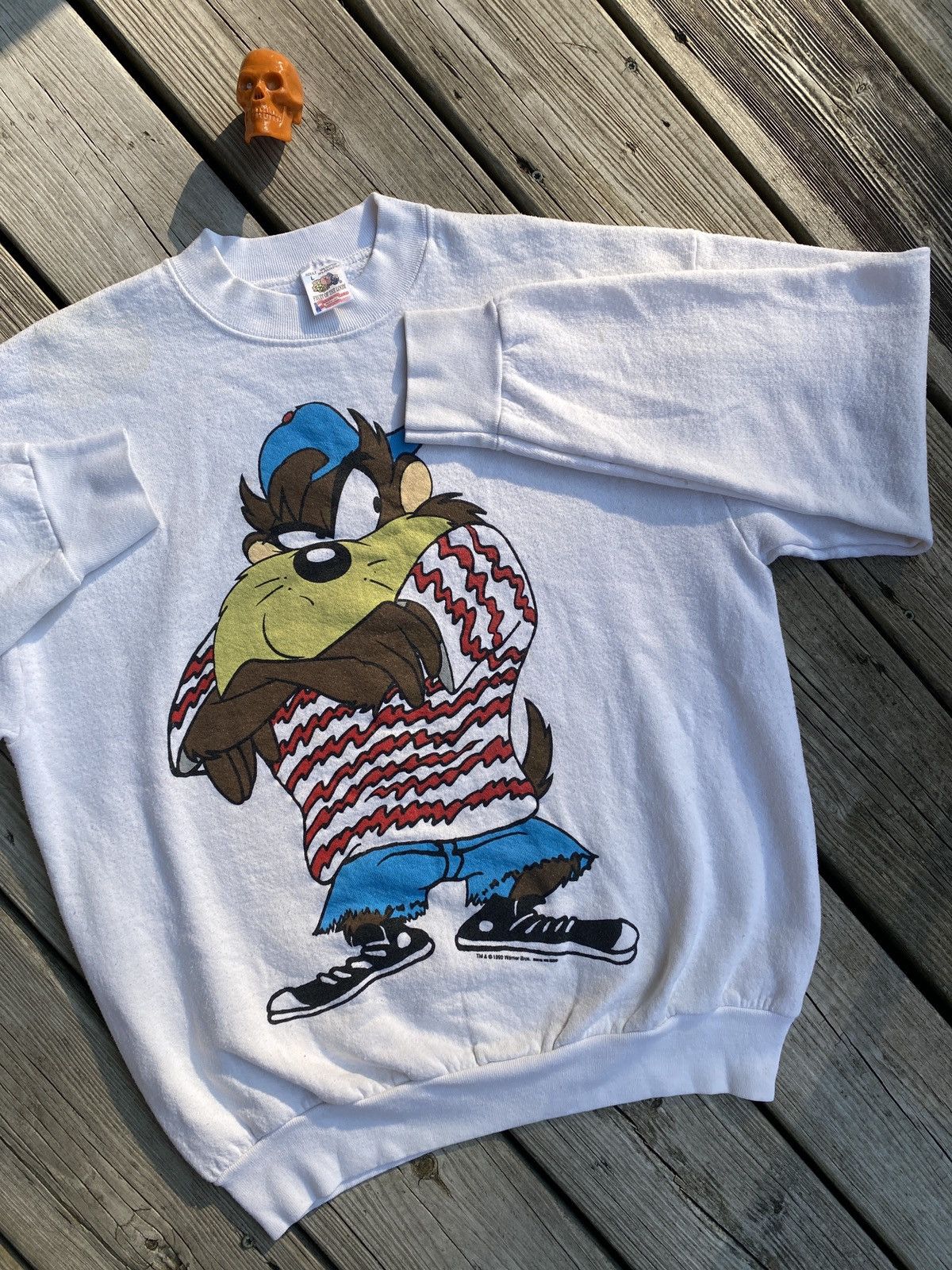 Vintage × Warner Bros Vintage 90s Taz Looney Tunes sweatshirt sz L Size US L / EU 52-54 / 3 - 1 Thumbnail