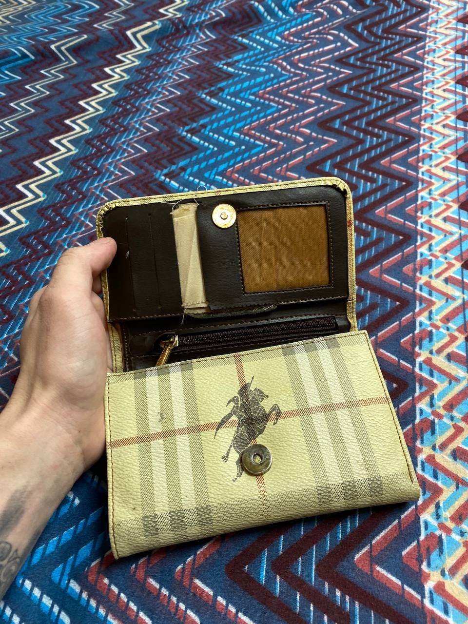 Burberry × Vintage Vintage Burberry Nova Check Leather Wallet Size ONE SIZE - 8 Thumbnail