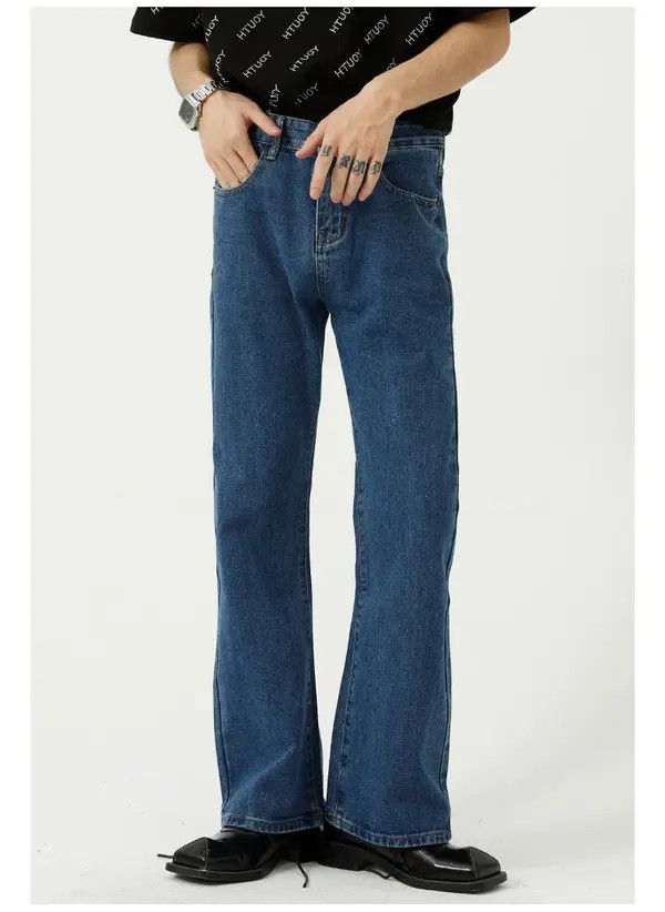 VIBE Straight micro-flare solid color jeans Size US 30 / EU 46 - 1 Thumbnail