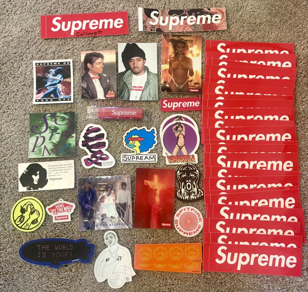 Supreme × Vintage Big Poster Supreme Raekwon Poster Limited Logo